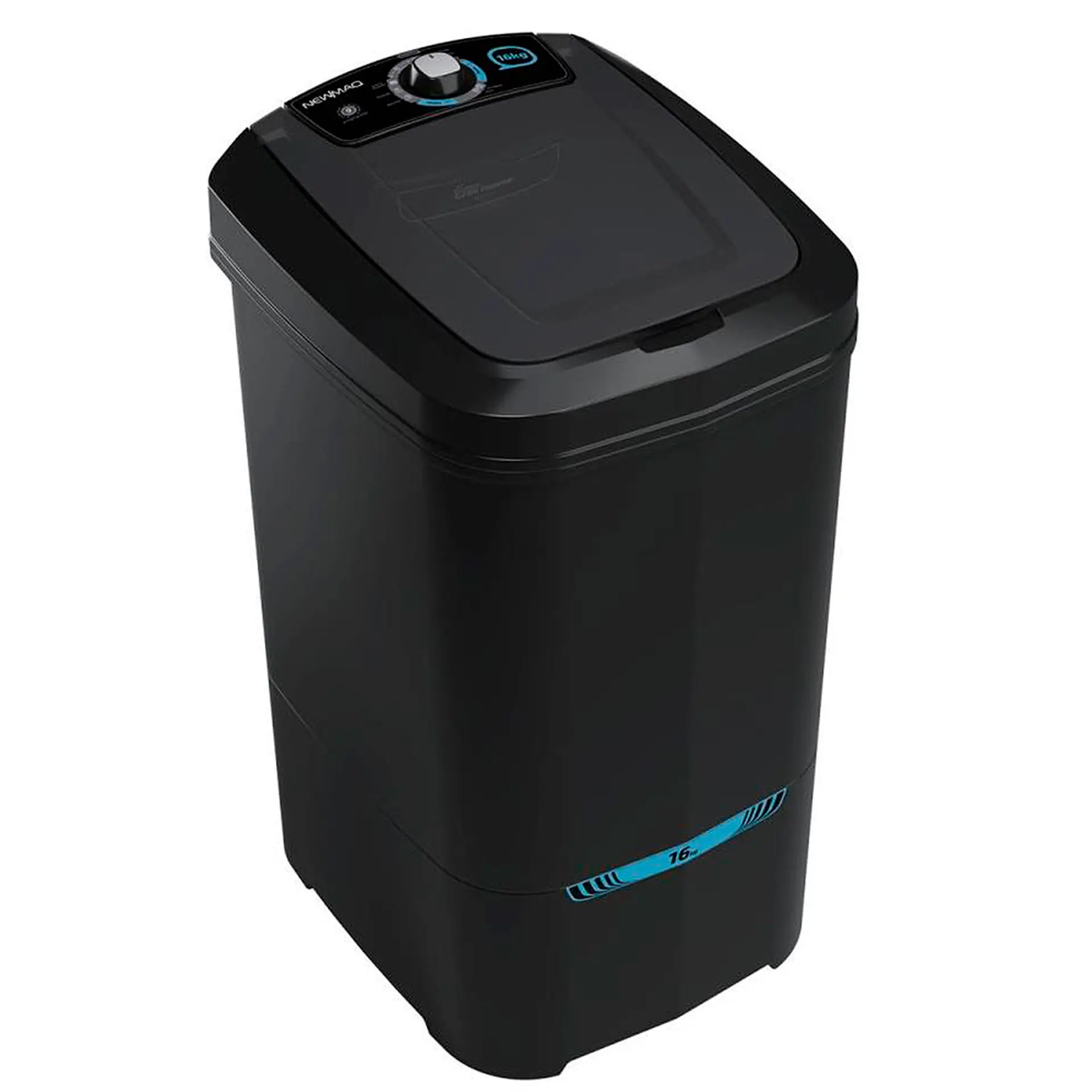 Tanquinho Newmaq 16kg Semiautomático 400W Big Batedor - Preto - 110 Volts