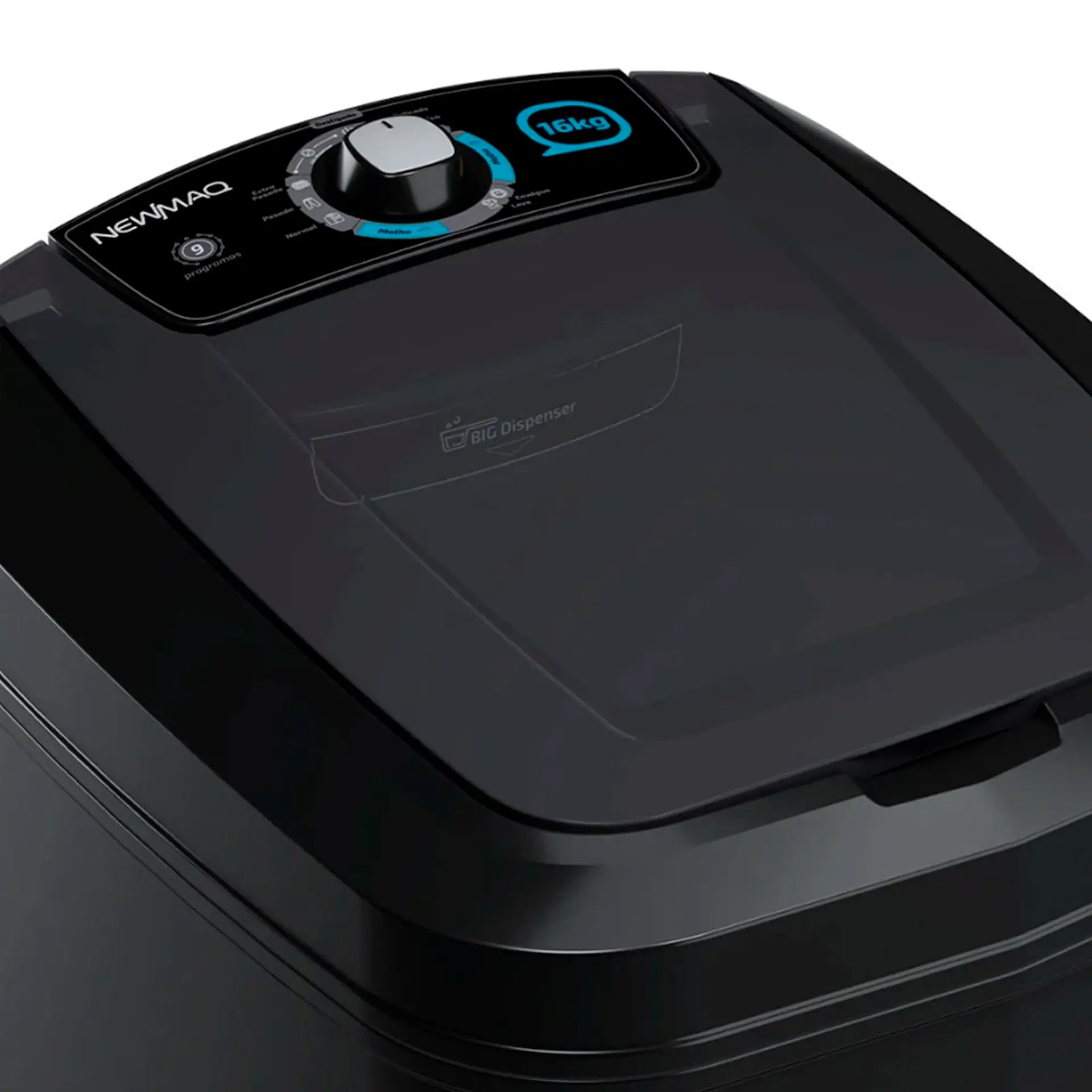 Tanquinho Newmaq 16kg Semiautomático 400W Big Batedor - Preto - 110 Volts