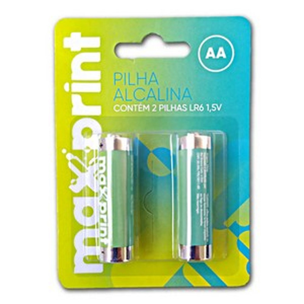 Pilha Alcalina AA Maxprint - 756339 - Blister com 2 Pilhas