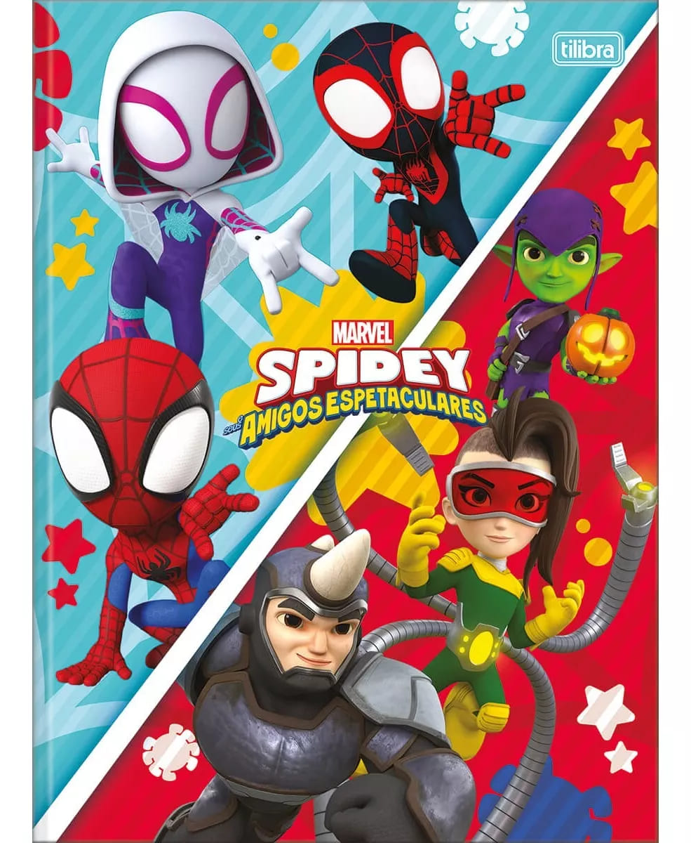Caderno Tilibra Brochura Spidey Universitário Capa Dura 80 Folhas