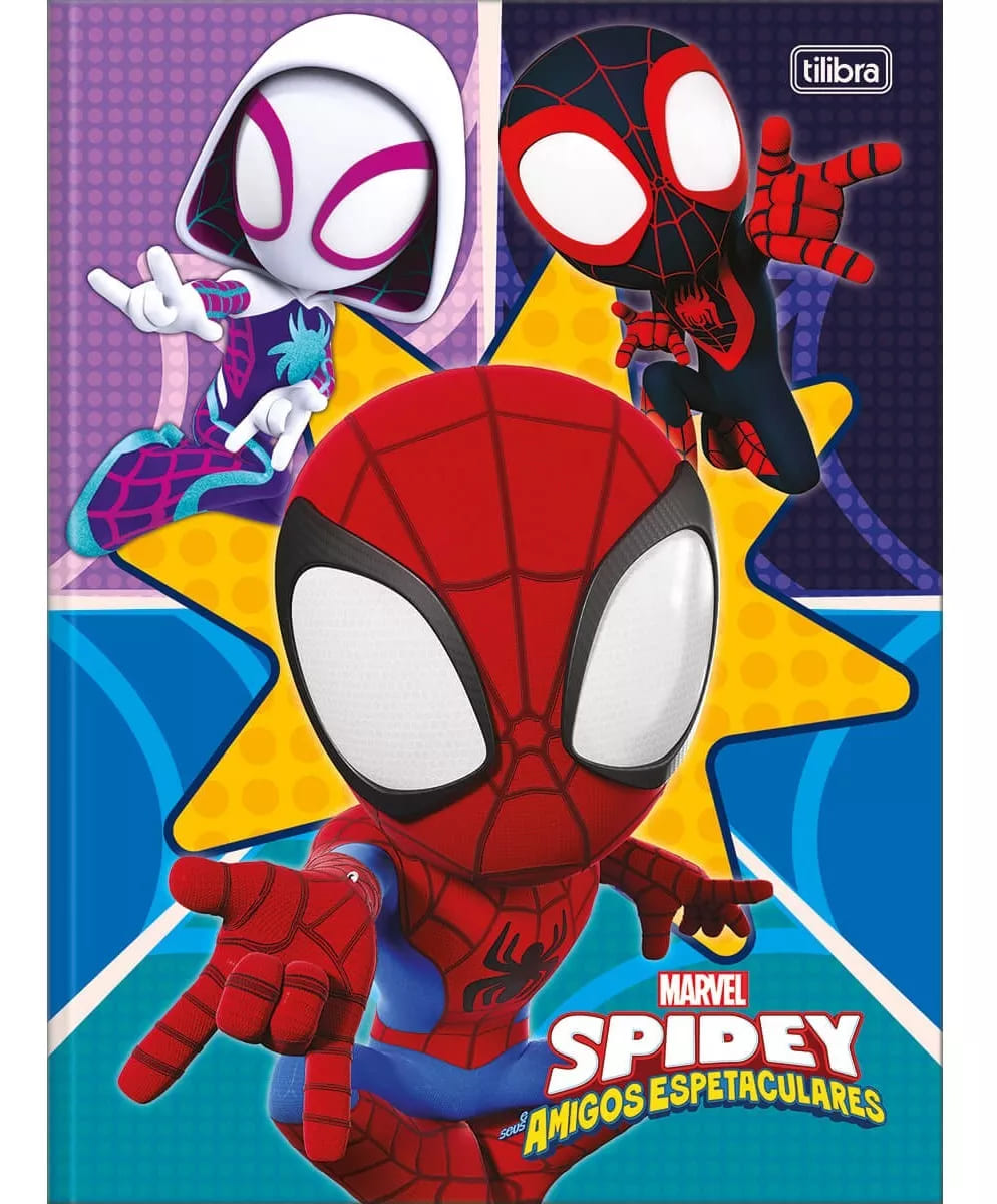 Caderno Tilibra Brochura Spidey Universitário Capa Dura 80 Folhas