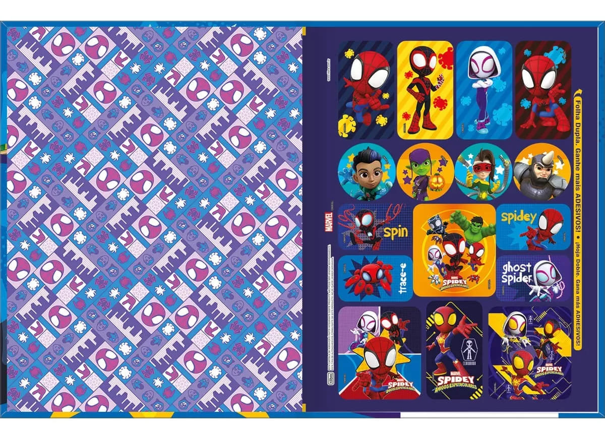 Caderno Tilibra Brochura Spidey Universitário Capa Dura 80 Folhas