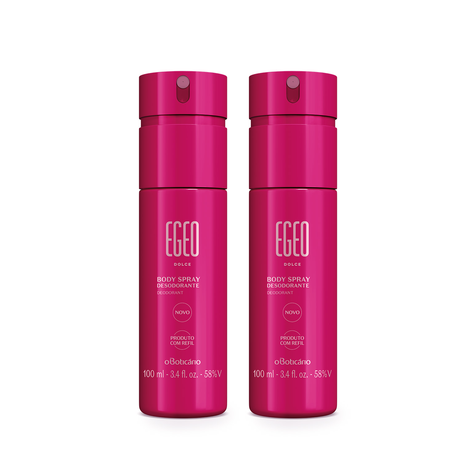 Combo Desodorante Body Spray Egeo Dolce 100ml (2 unidades)