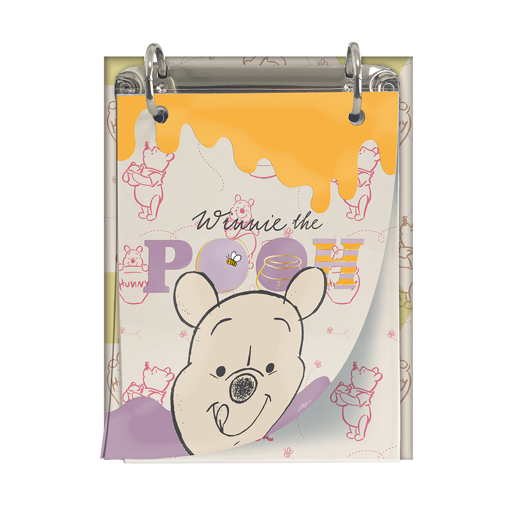 Caderno Fichário DAC Disney Pooh Mini 2 Argolas com 80 Folhas