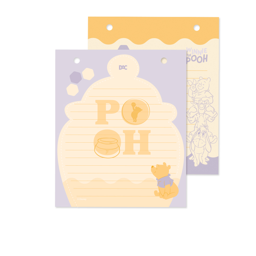 Caderno Fichário DAC Disney Pooh Mini 2 Argolas com 80 Folhas