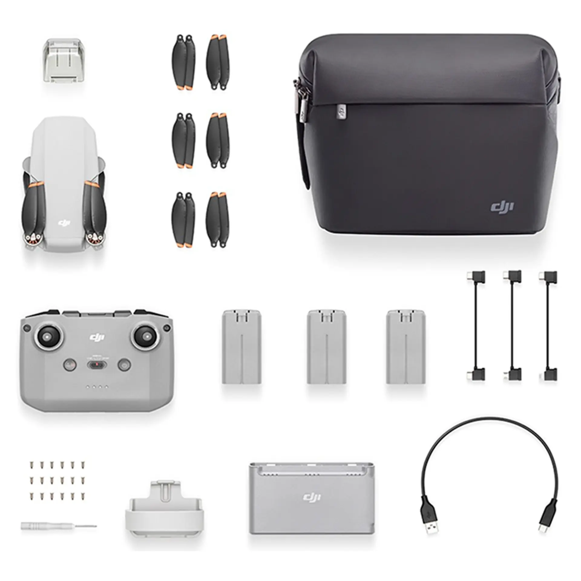 Drone DJI Mini 4K Fly More Combo Sem Tela DJI058 - Cinza - Bivolt