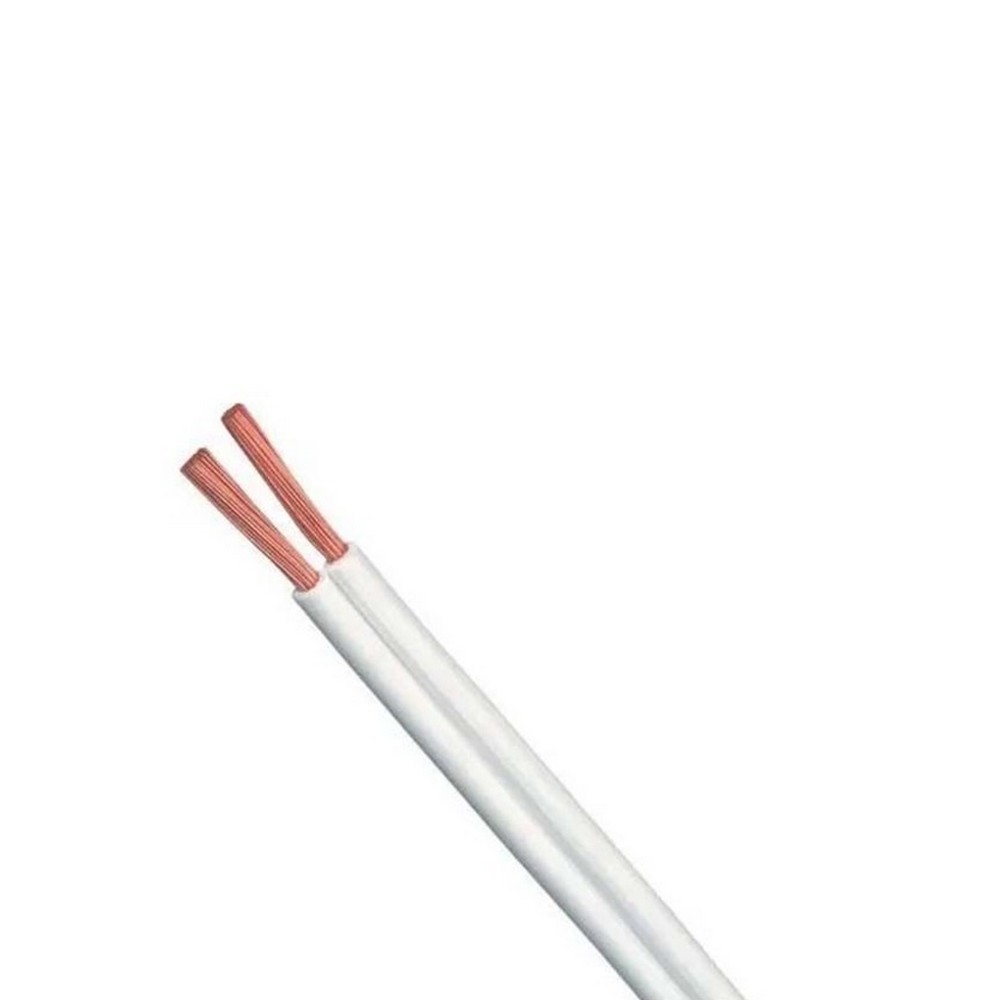 Cabo de Energia Flexível Paralelo 150V 2x0,75mm Branco Telecam Cabos Vendido por Metro