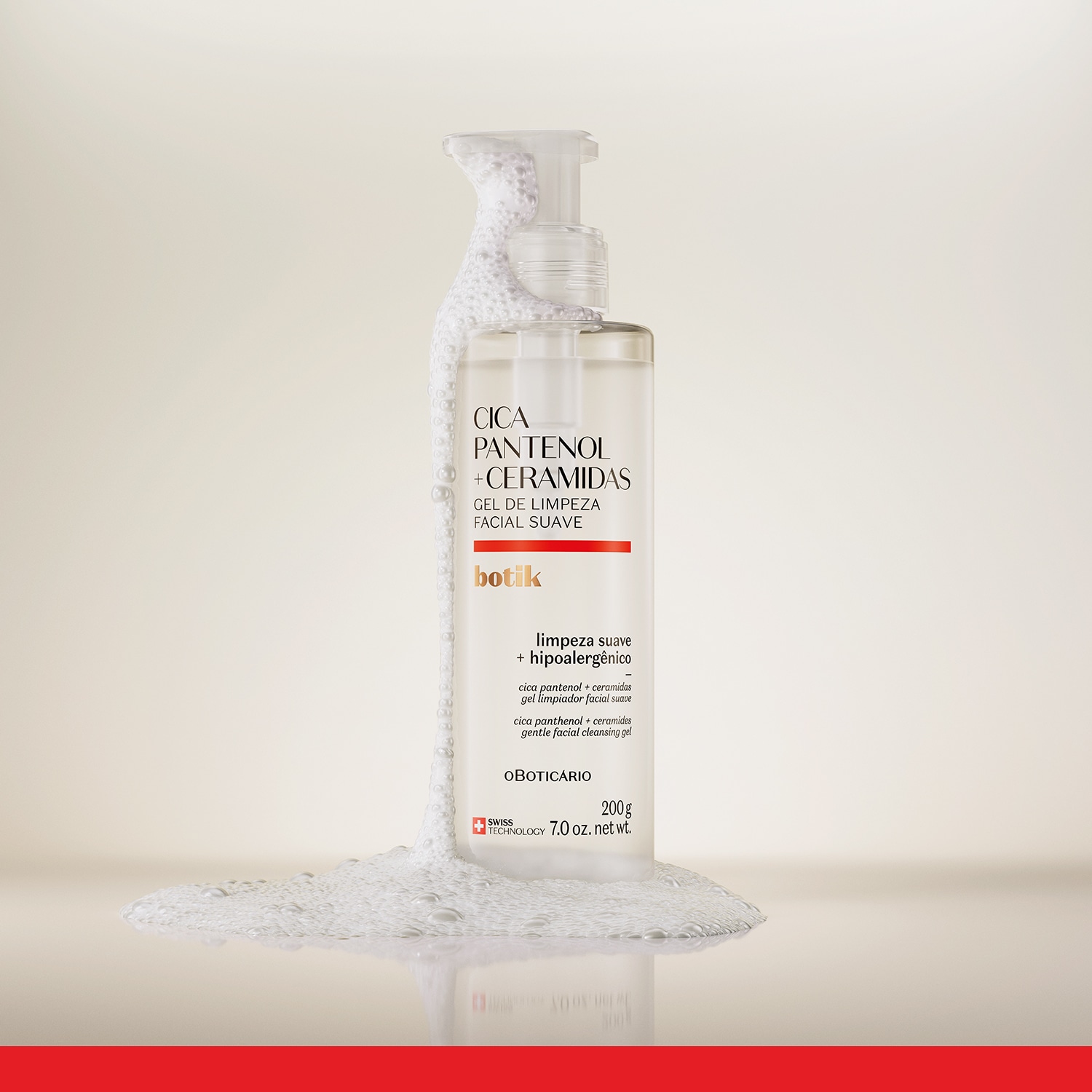 Gel de Limpeza Facial Suave Botik Cica Pantenol E Ceramidas 200g