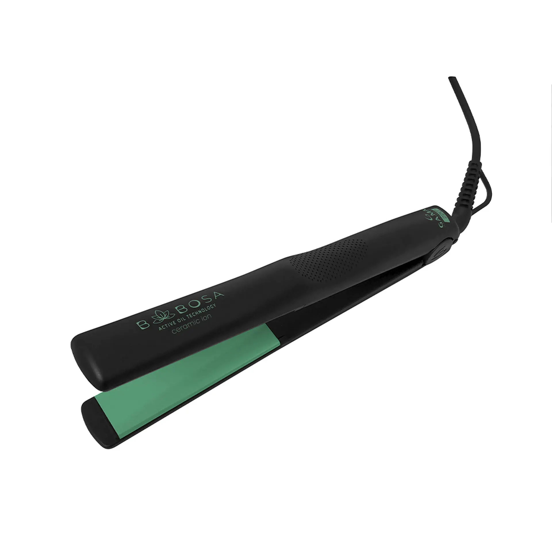 Prancha Gama Babosa Ergostyler Ceramic Íon 210°C Cabo Giratório - Preto/Verde - Bivolt