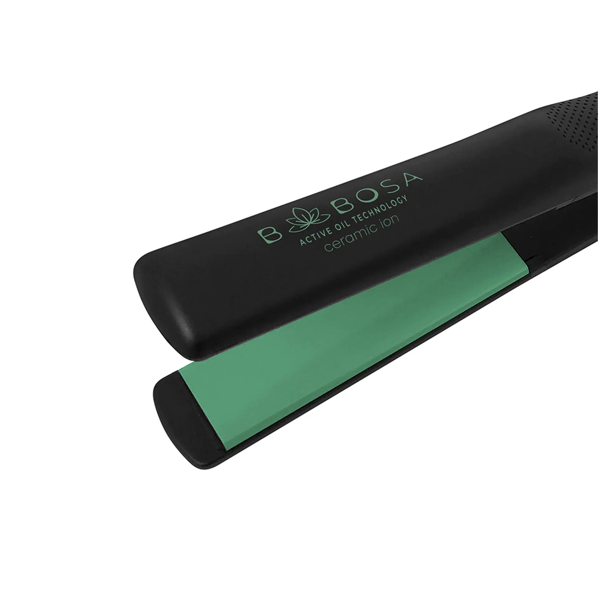 Prancha Gama Babosa Ergostyler Ceramic Íon 210°C Cabo Giratório - Preto/Verde - Bivolt