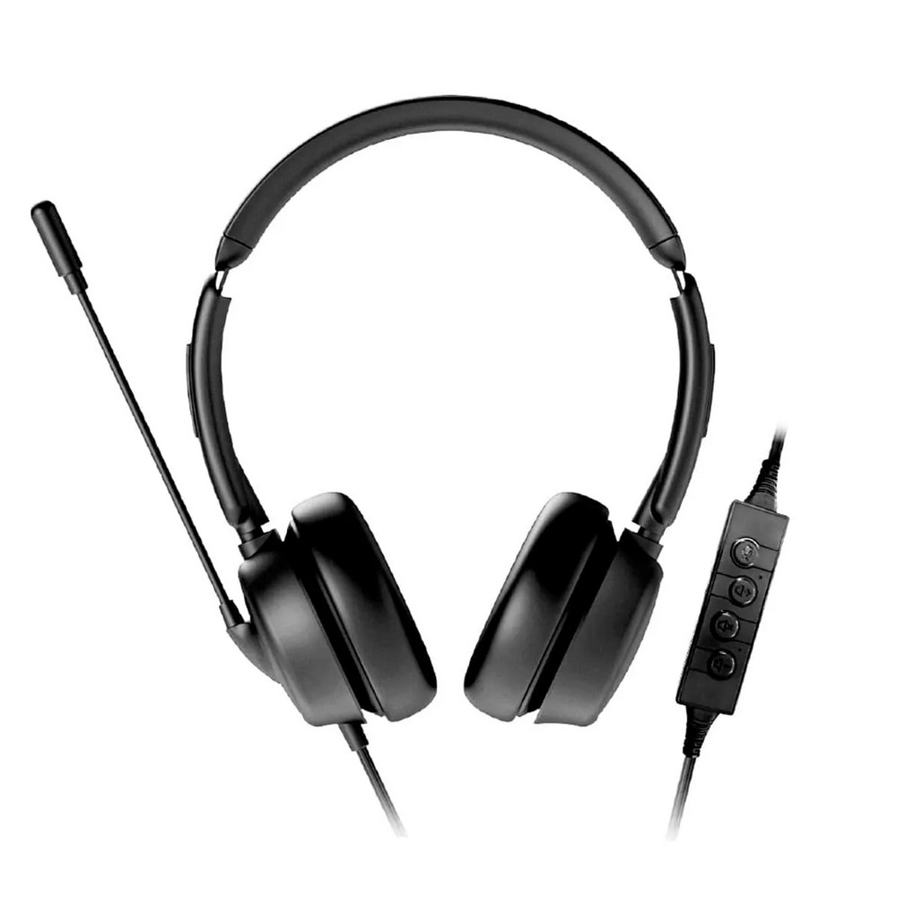 Fone de Ouvido Headset com Microfone Conexão USB Preto Goldentec Get 70055