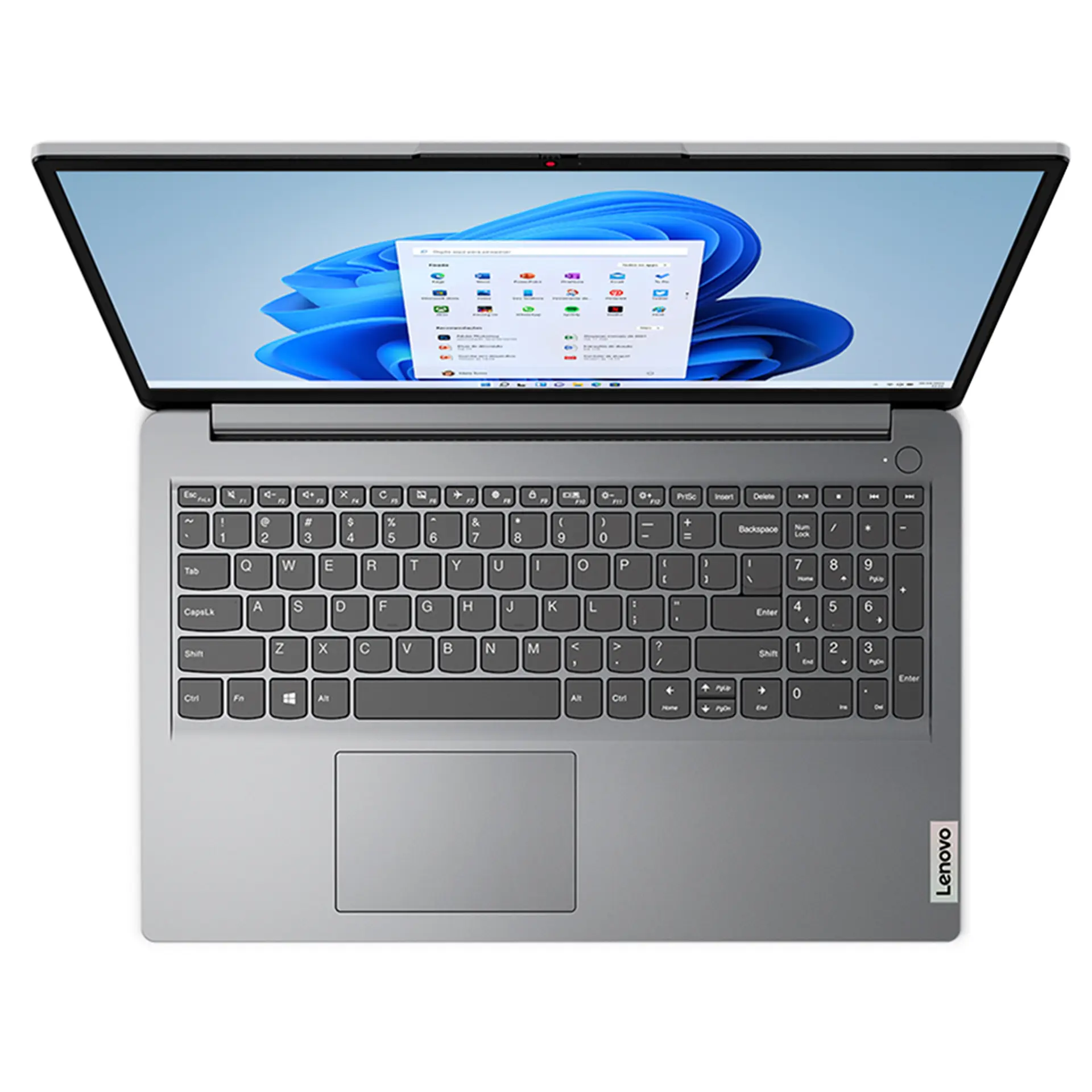 Notebook Lenovo IdeaPad 1i Intel Celeron W11 4GB 128GB 15.6" 82QH0007BR - Cinza - Bivolt