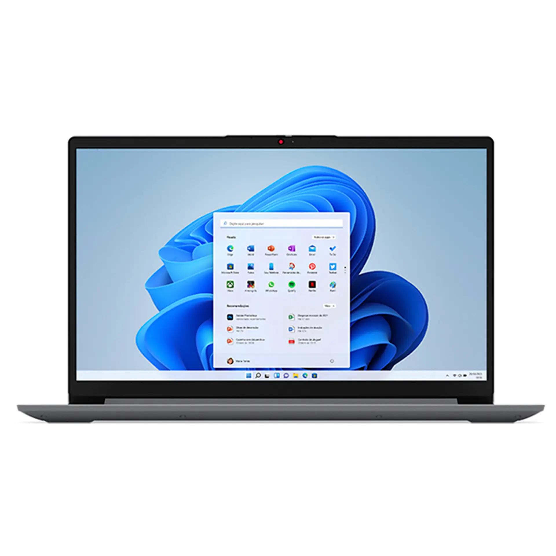 Notebook Lenovo IdeaPad 1i Intel Celeron W11 4GB 128GB 15.6" 82QH0007BR - Cinza - Bivolt