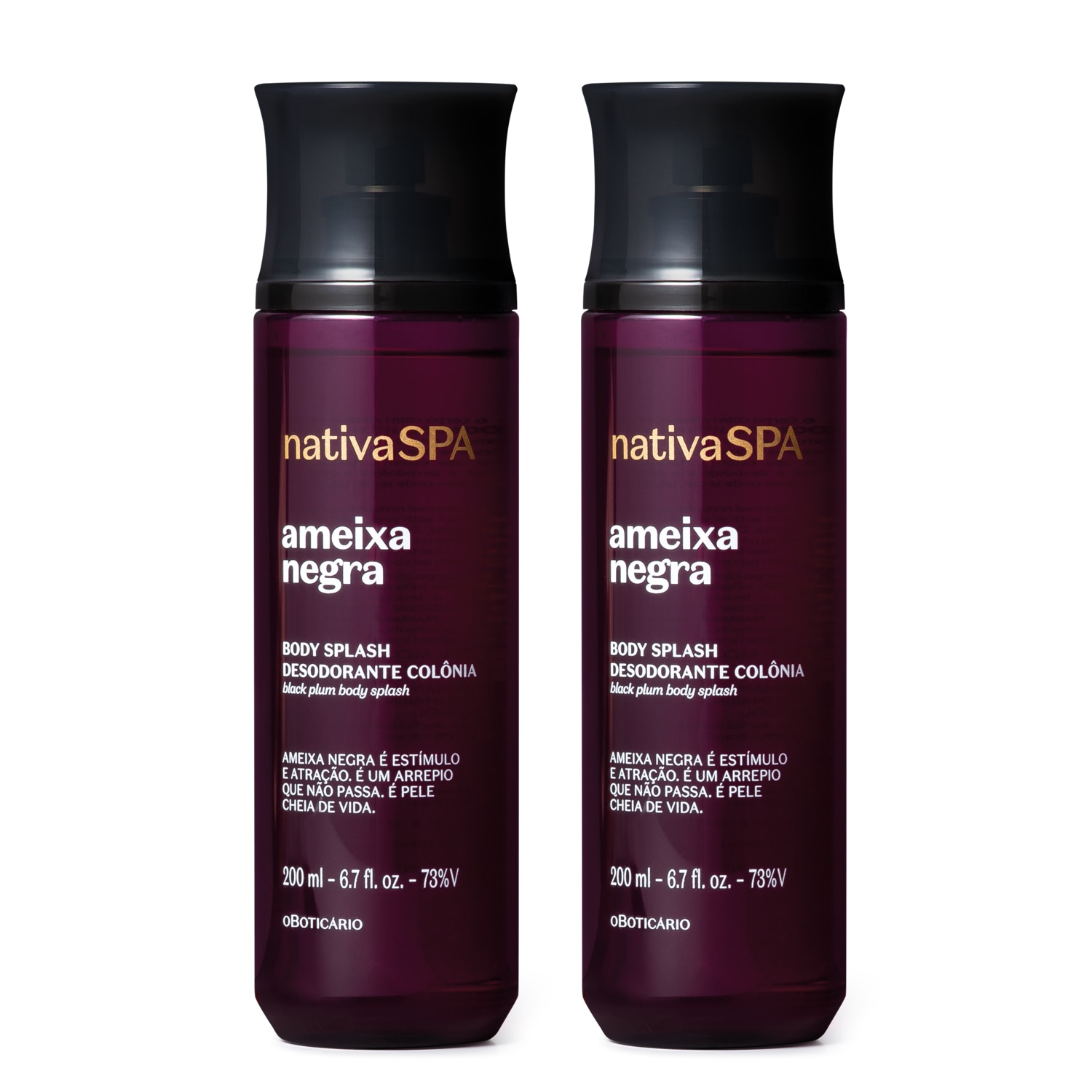 Combo Body Splash Ameixa Negra 200ml (2 itens)
