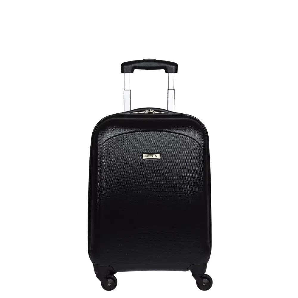 Mala de Rodinha Sestini Bordo Colors Pequena 360 Graus com Limitador de Abertura Preto