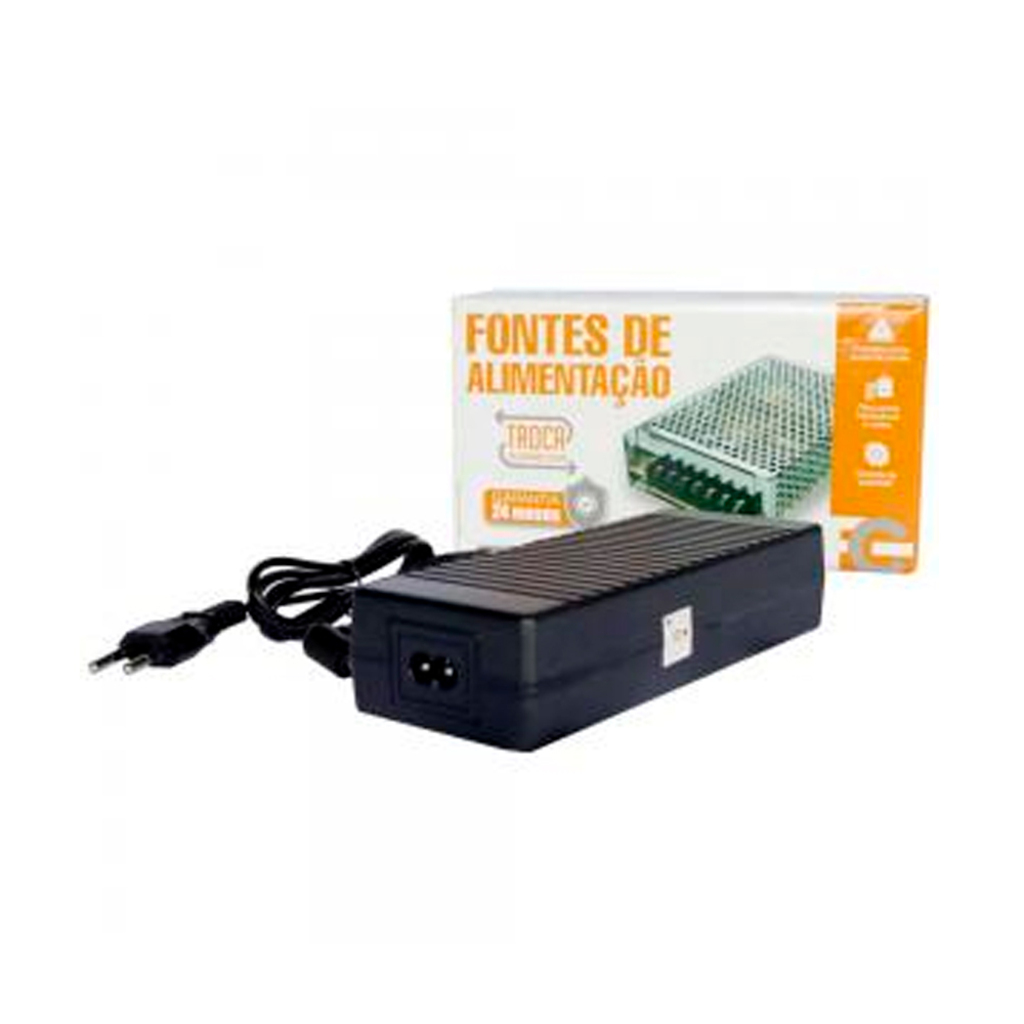 Fonte Chaveada 12V 10A 120W Plug P4 Macho 2.1mm FC Fontes - FC1210EN