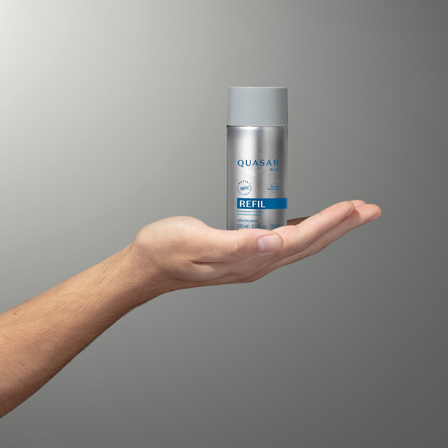 Refil Quasar Blue Desodorante Colônia 100ml