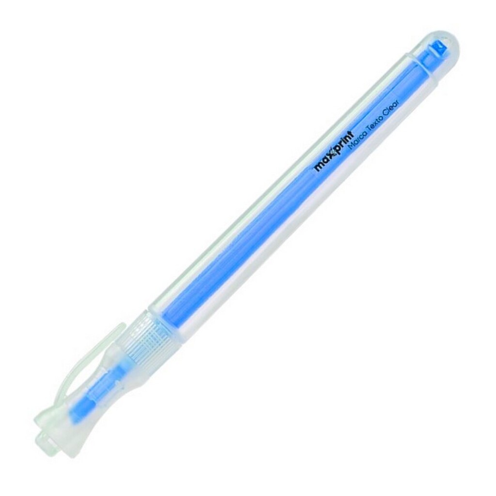 Caneta Marca Texto Clear Azul Caixa com 12 Unidades - Maxprint - 70000140