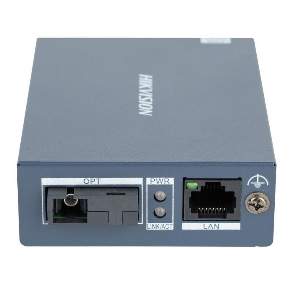 Conversor de Mídia Receptor Hikvision RJ45 10/100/1000 Fibra Óptica 20KM SC DS3D501RA