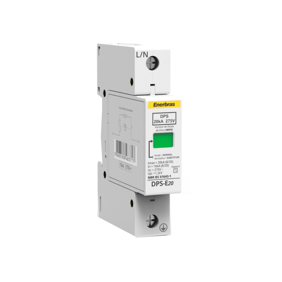 Dispositivo DPS 1 Polo 275V 20kA Enerbras DPSE20