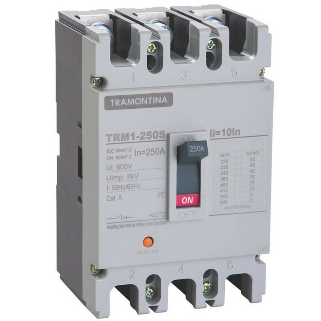 Disjuntor 180 Amperes 3 Polos TRM-1 250S Caixa Moldada Tramontina - 58014/022