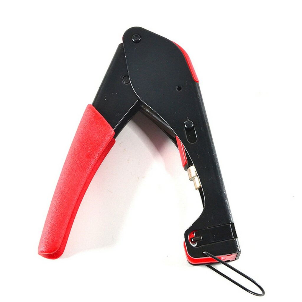 Alicate Compressão para Crimpar LT-C50 RG-59 e RG-6  Preto/Vermelho Pluscable