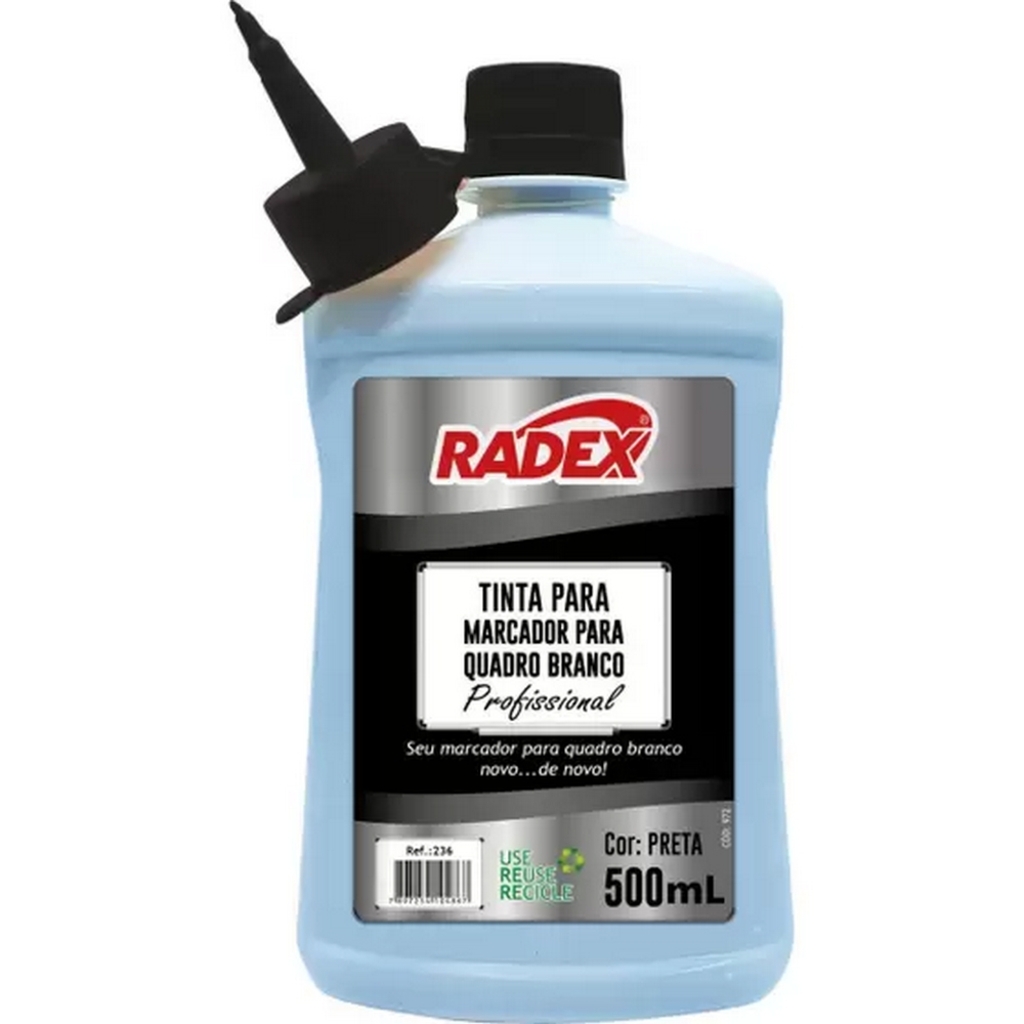 Tinta Marcador Para Quadro Branco 500 ml Preto Radex Unitário - 236