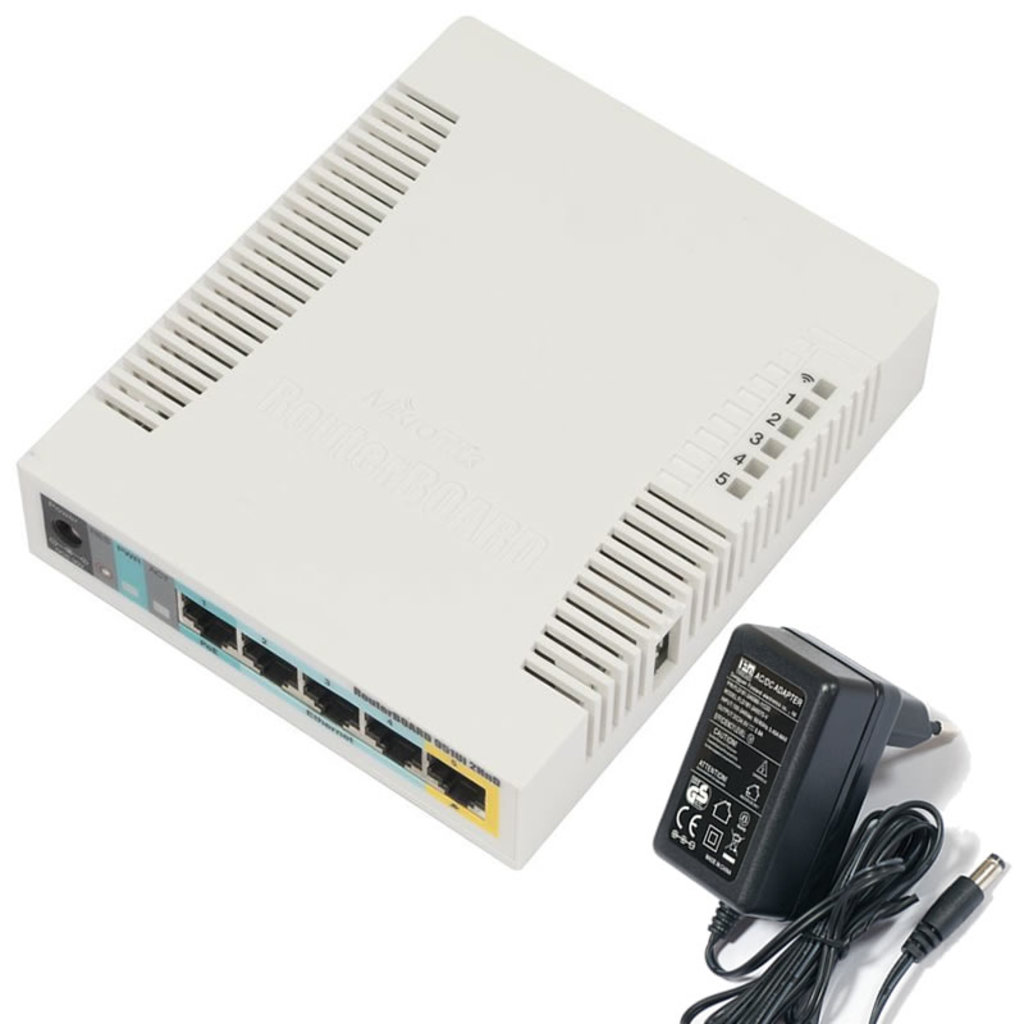 Roteador Mikrotik RB951Ui-2HnD 5 Portas 10/100 PoE 1 USB