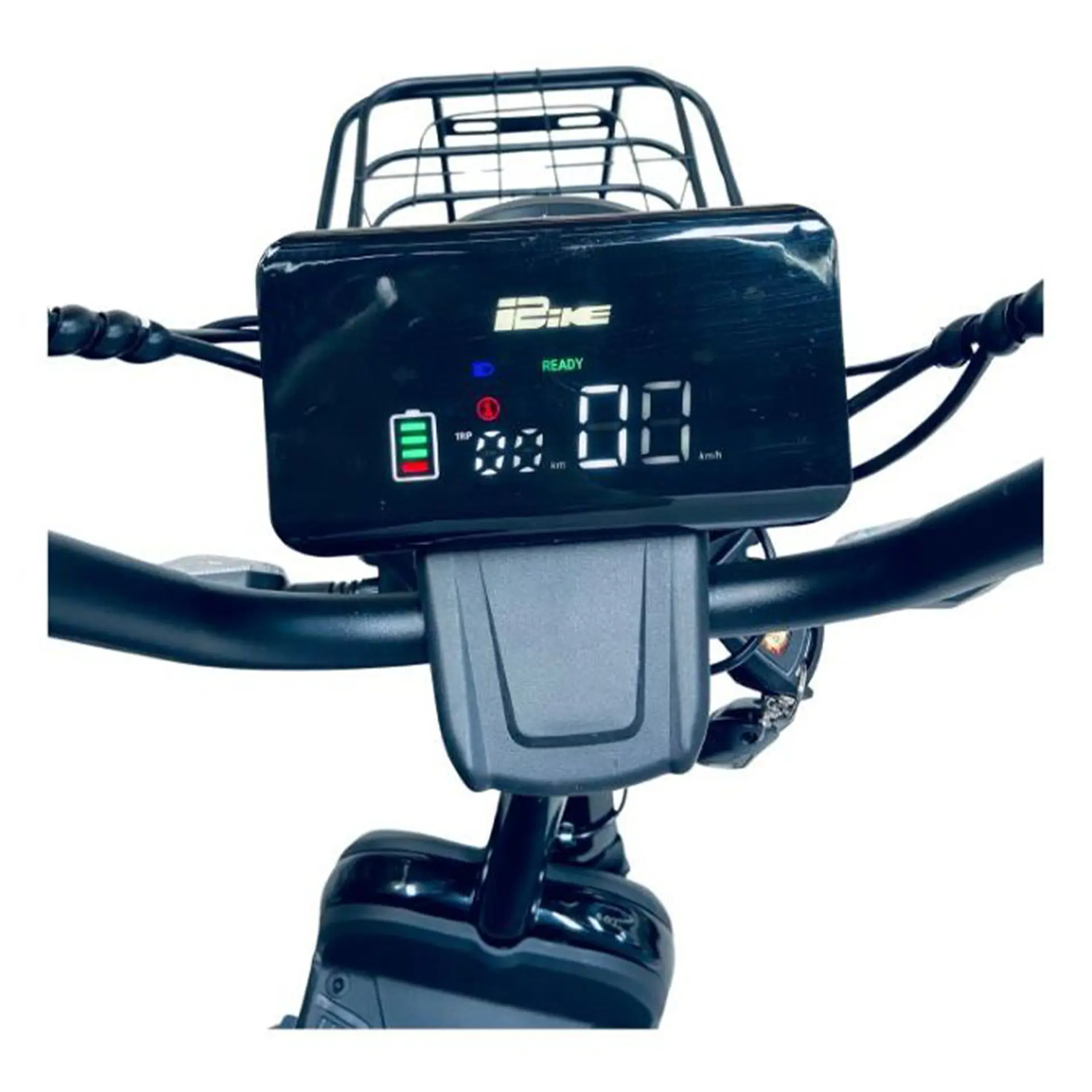 Bicicleta Elétrica Aro 14 Elemovi Urban 500W Freio a Disco Manopla de Aceleração - Preto - Bivolt