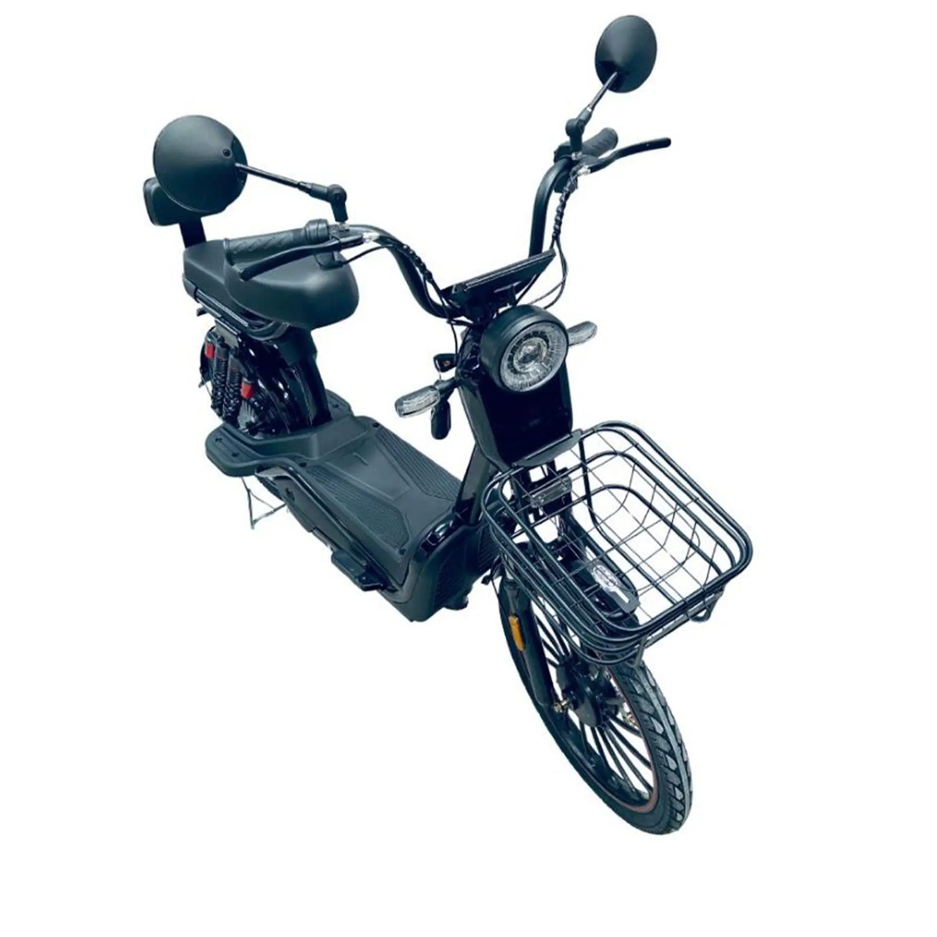 Bicicleta Elétrica Aro 14 Elemovi Urban 500W Freio a Disco Manopla de Aceleração - Preto - Bivolt
