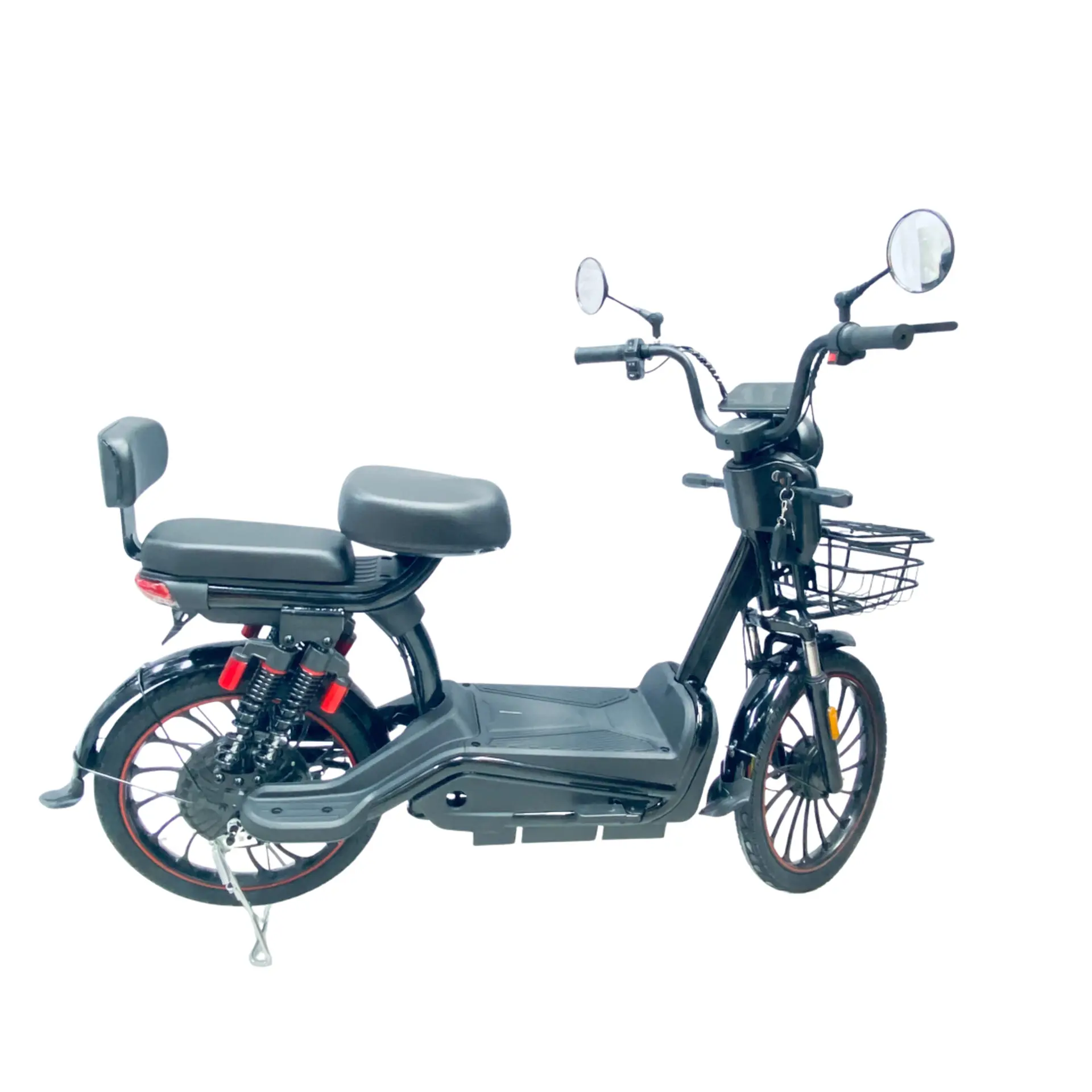 Bicicleta Elétrica Aro 14 Elemovi Urban 500W Freio a Disco Manopla de Aceleração - Preto - Bivolt