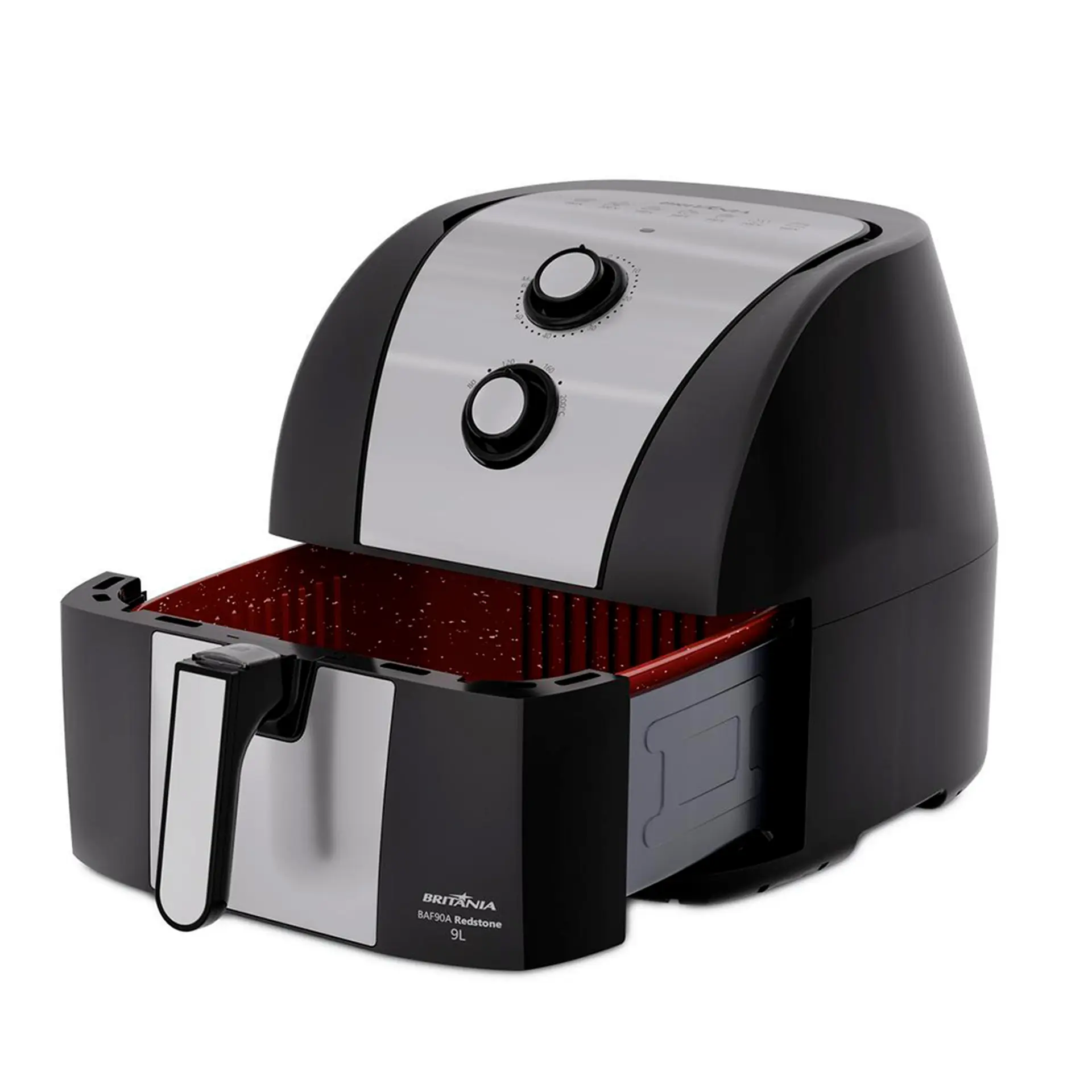 Fritadeira Elétrica Air Fryer Britânia BAF90A 9L 2000W - Preto/Inox - 110 Volts
