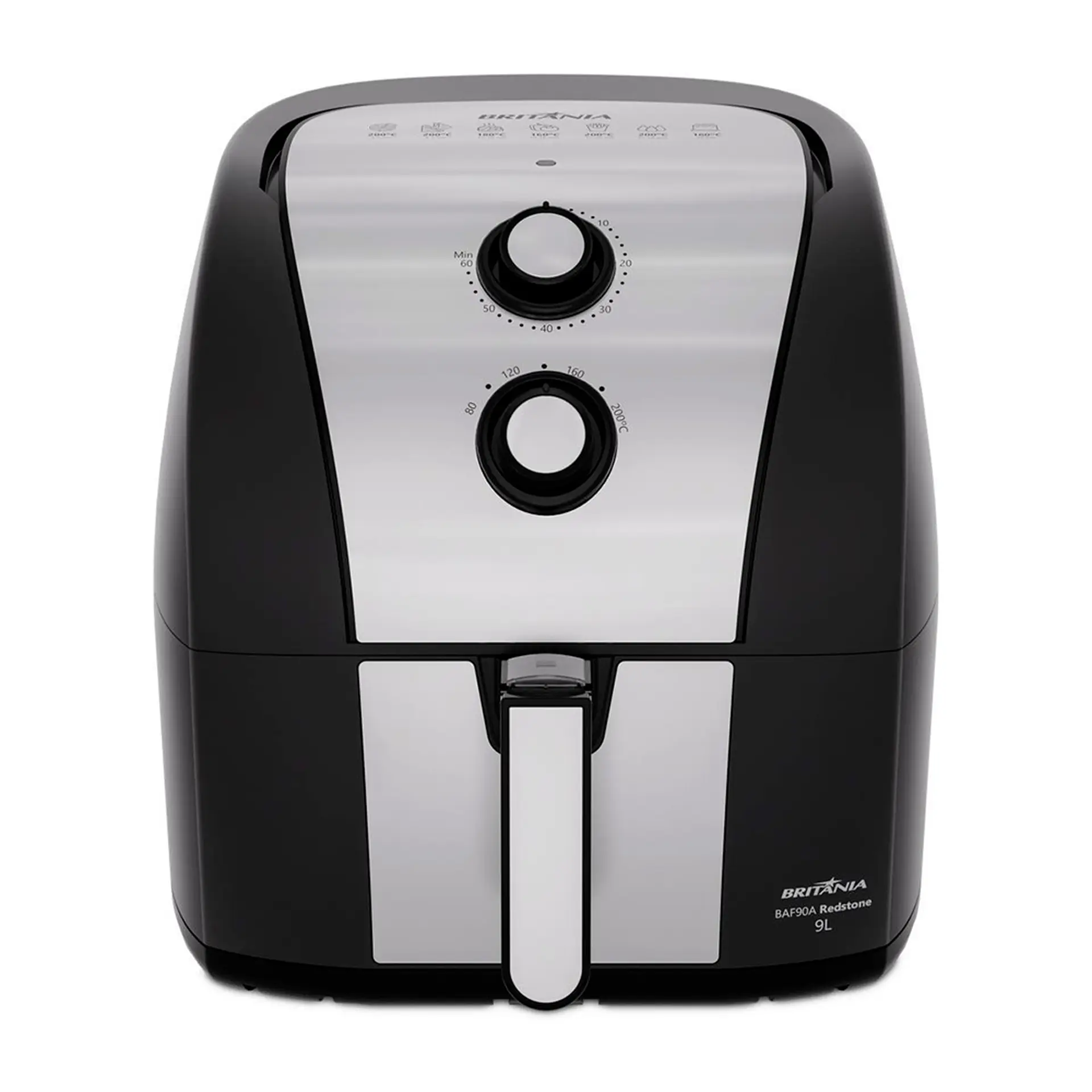 Fritadeira Elétrica Air Fryer Britânia BAF90A 9L 2000W - Preto/Inox - 110 Volts
