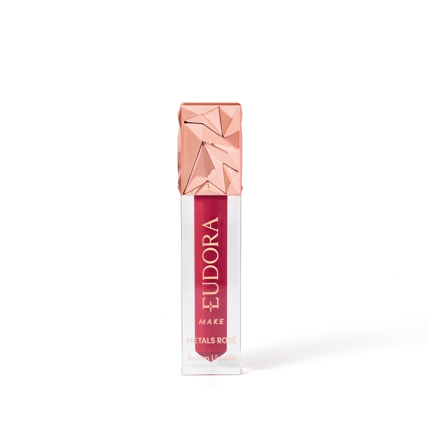 Batom Líquido Cremoso Metals Rosé Malva Refinado Eudora Make 2,5ml