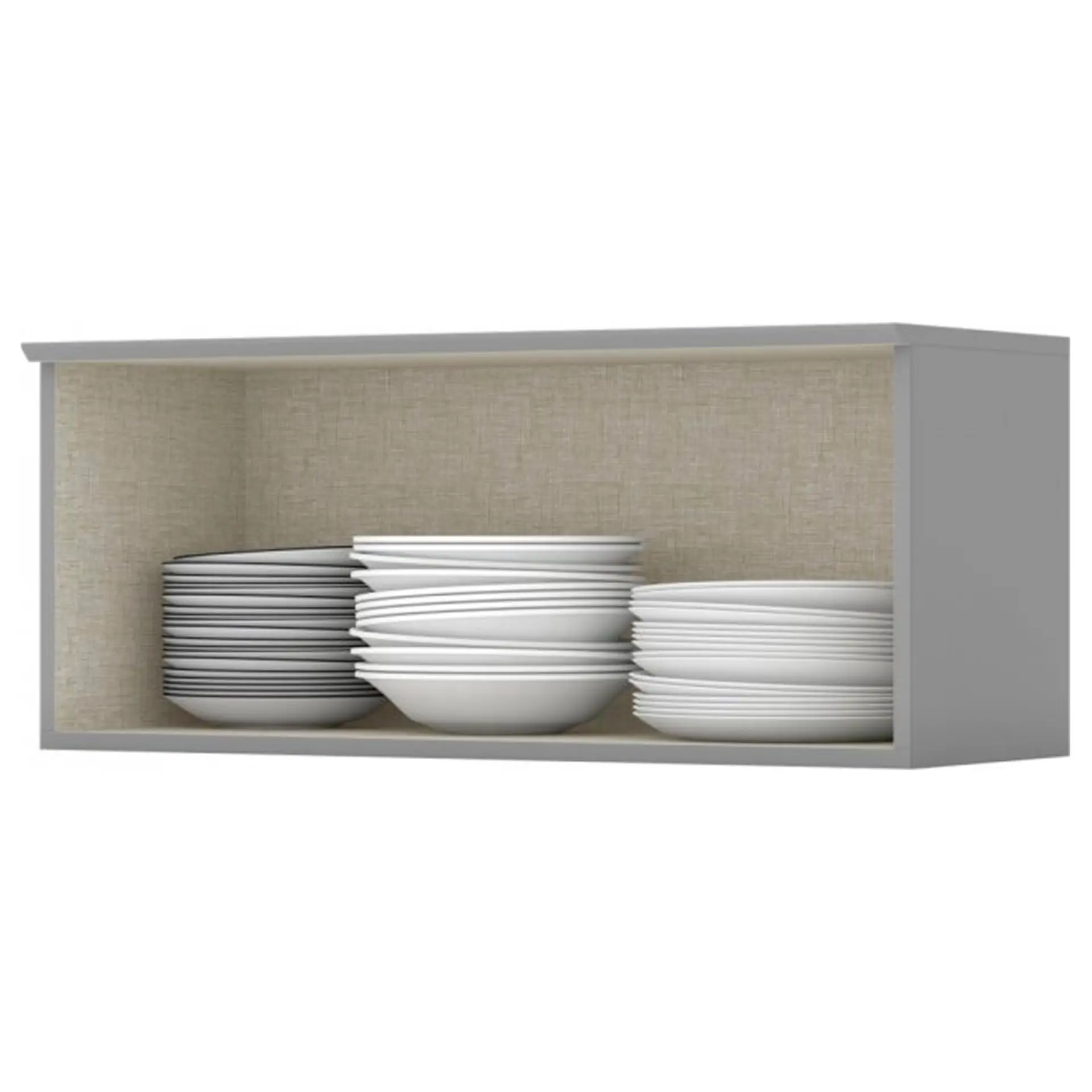 Cozinha Modulada 4 Peças 8 Portas 5 Gavetas Americana Henn - Cinza