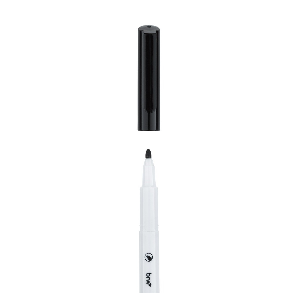 Caneta Quadro Branco 1 a 2mm Caixa 12 Unidades Preto BRW CA3102