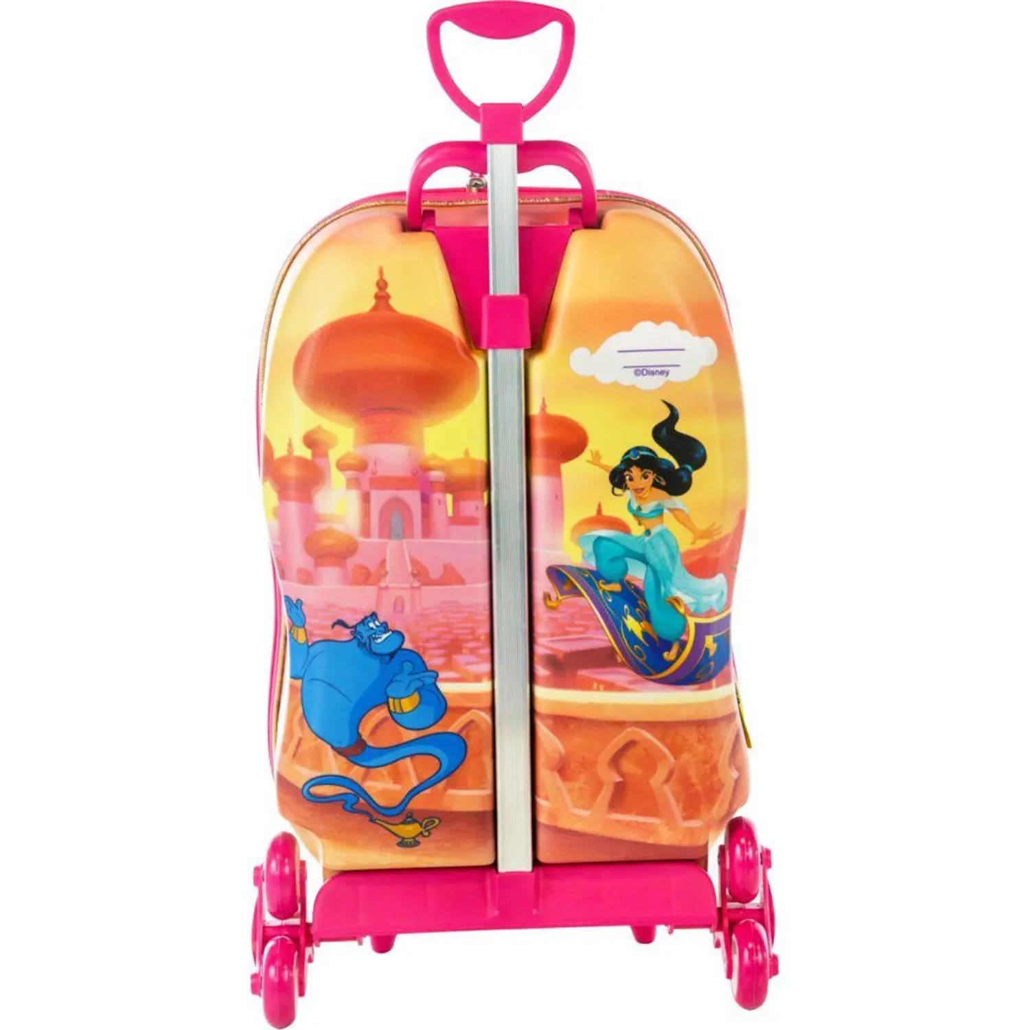 Mochila com Rodas Infantil Diplomata Princesa Jasmine Rodinha Tripla Grande