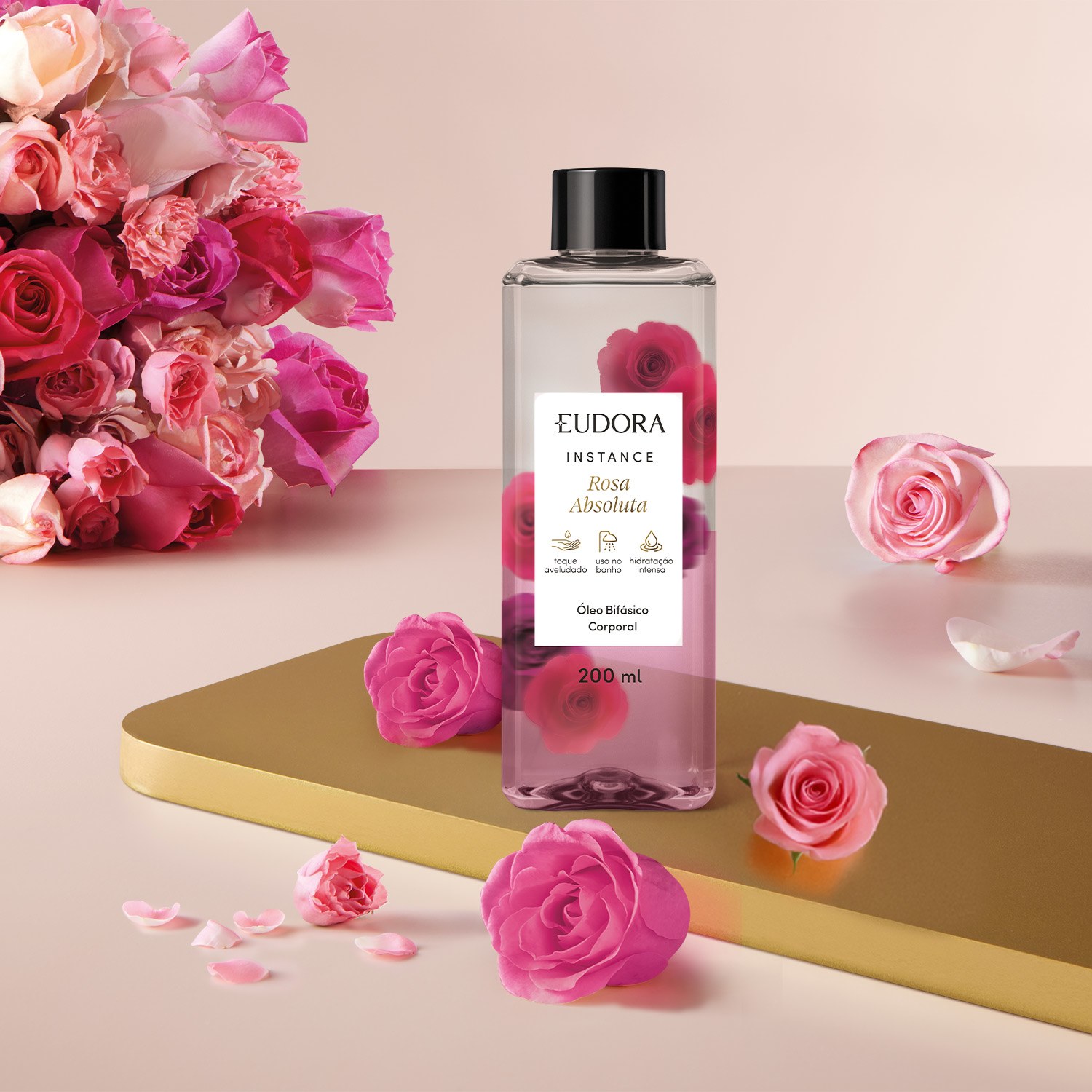 Óleo Bifásico Corporal Instance Rosa Absoluta 200ml